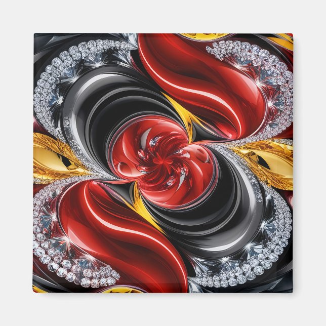 Íman Magnet com Design de cores alemãs (Frente)