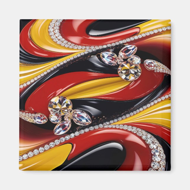 Íman Magnet com Design de cores belgas (Frente)