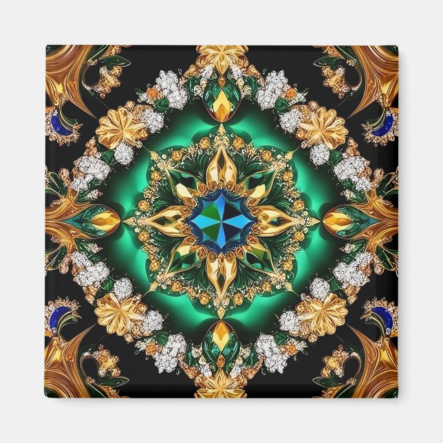 Íman Magnet com Design de cores brasileiras (Frente)