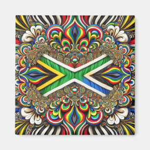 Íman Magnet com Design de cores sul-africanas