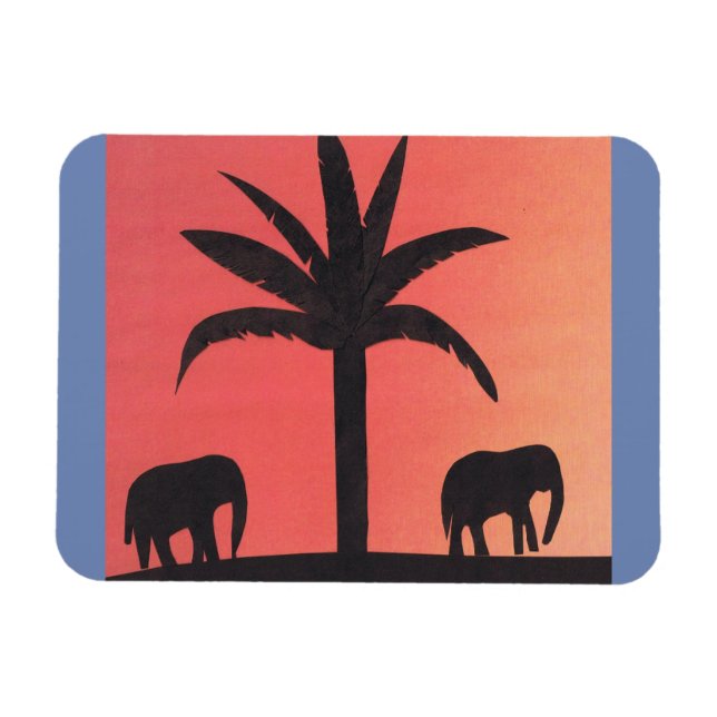 Íman Magnet com Design de elefante (Horizontal)