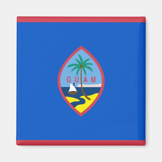 Íman Magnet com Flag de Guam - EUA (Frente)