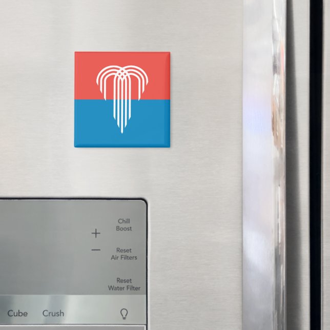 Íman Magnet com Flag de Kansas City, Missouri (In Situ (Fridge))