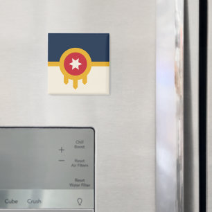Íman Magnet com Flag de Tulsa, Oklahoma