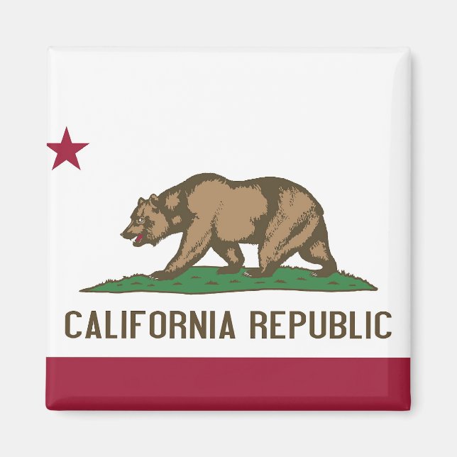 Íman Magnet com Flag of California State - EUA (Frente)