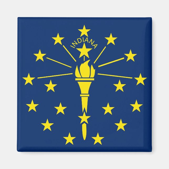 Íman Magnet com Flag of Indiana State - EUA (Frente)