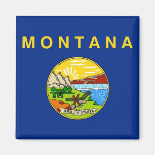 Íman Magnet com Flag of Montana State - EUA