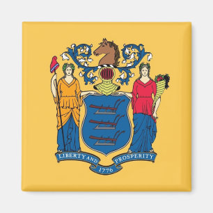 Íman Magnet com Flag of New Jersey State - EUA