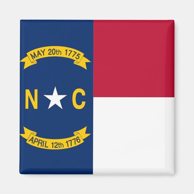 Íman Magnet com Flag of North Carolina State - EUA (Frente)