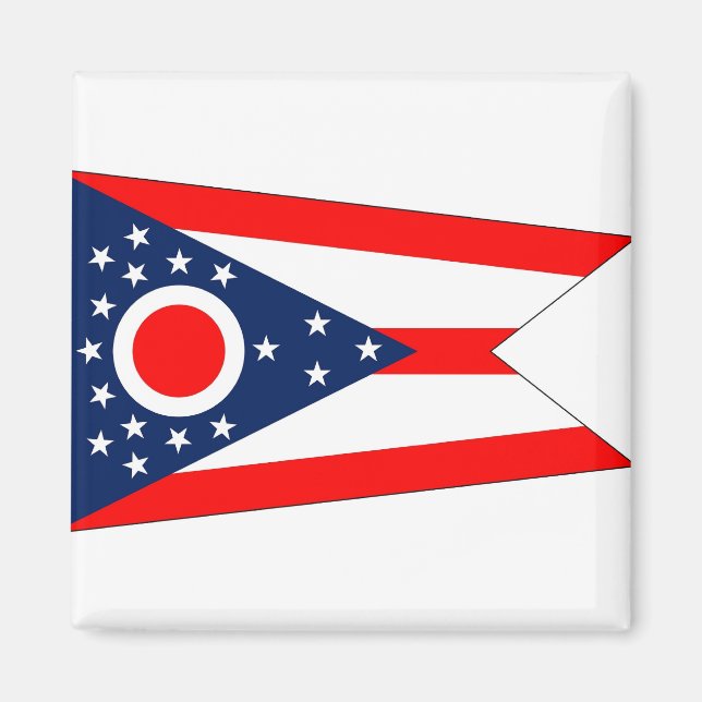 Íman Magnet com Flag of Ohio State - EUA (Frente)