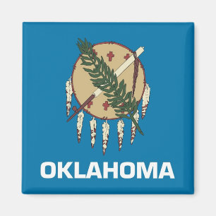 Íman Magnet com Flag of Oklahoma State - EUA