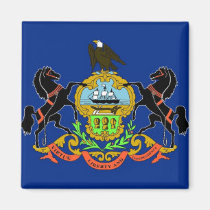 Íman Magnet com Flag of Pennsylvania State - EUA