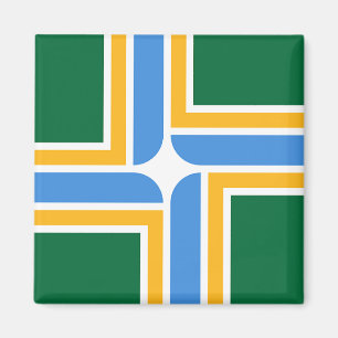 Íman Magnet com Flag of Portland, Oregon, EUA