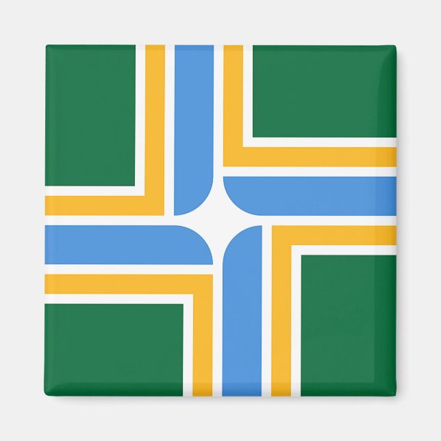 Íman Magnet com Flag of Portland, Oregon, EUA (Frente)