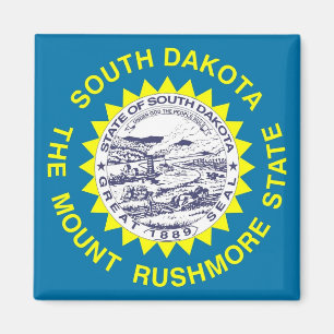 Íman Magnet com Flag of South Dakota State - EUA