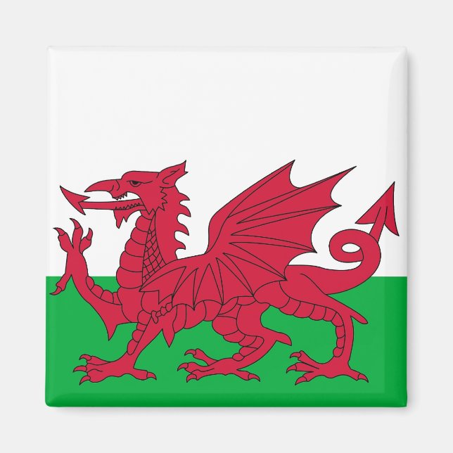 Íman Magnet com Flag of Wales (Frente)