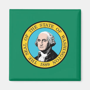 Íman Magnet com Flag of Washington State - EUA