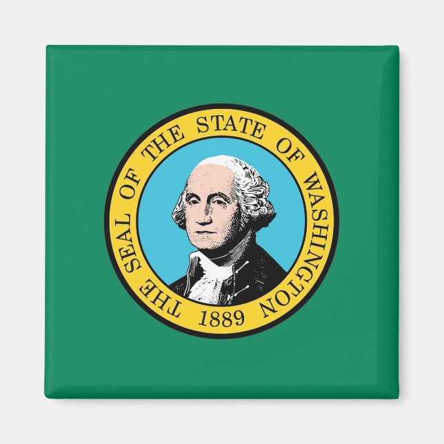 Íman Magnet com Flag of Washington State - EUA (Frente)