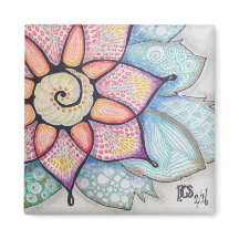 Magnet com Flor de Arte Original