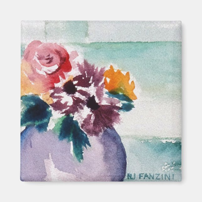 ÍMAN MAGNET COM FLORES (Frente)