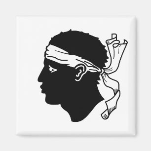 Íman Magnet com pavilhão da Córsega, França