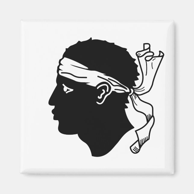 Íman Magnet com pavilhão da Córsega, França (Frente)