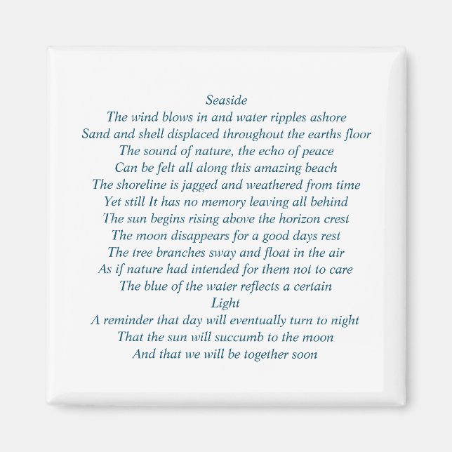 Íman Magnet completa com poesia original (Frente)