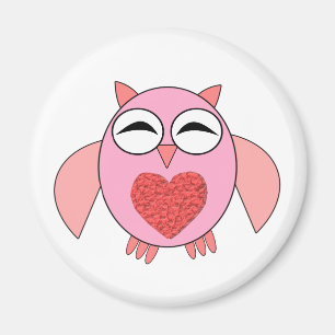 Íman Magnet Coração de Amor Rosa