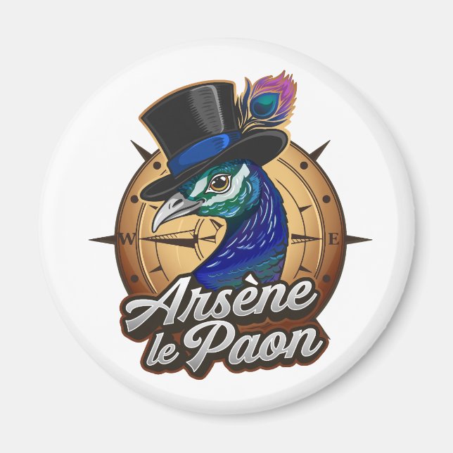 Íman Magnet couleur "Arsène le Paon" (Frente)