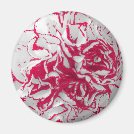 Íman Magnet - Cravo em Vermelho e Branco