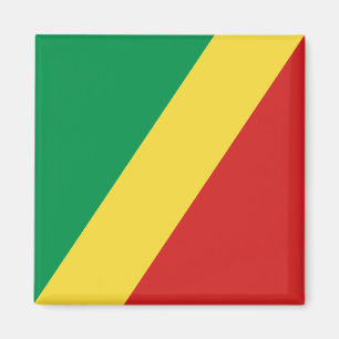 Íman Magnet da Bandeira do Congo-Brazzaville