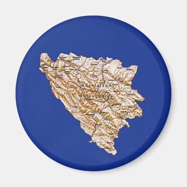 Íman Magnet da Bósnia-Herzegovina (Frente)