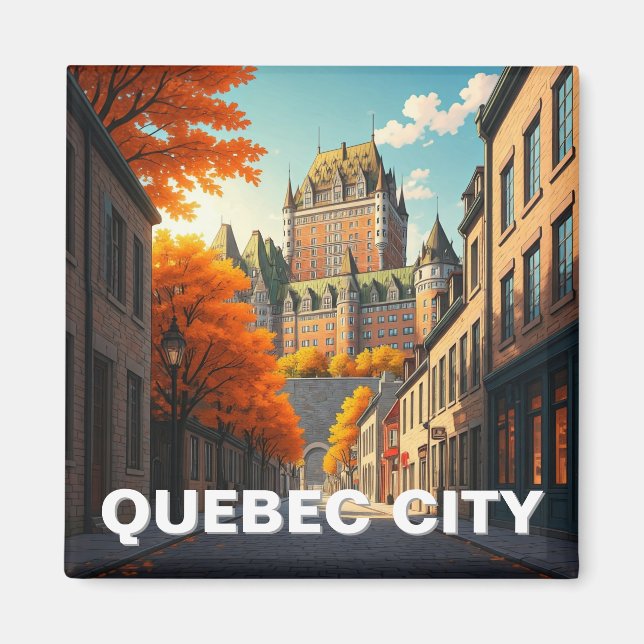 Íman Magnet da Cidade do Quebec (Frente)