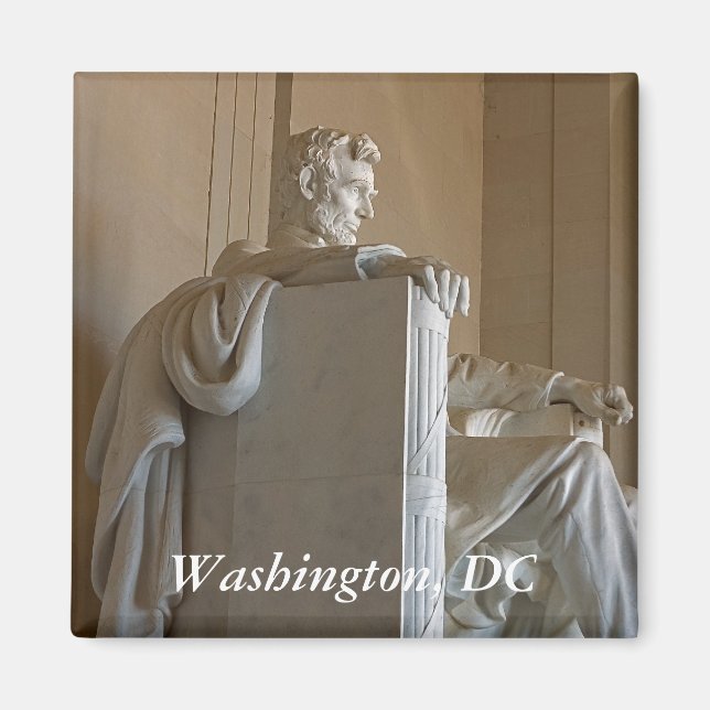 Íman Magnet da Estátua Lincoln Sideways (Frente)