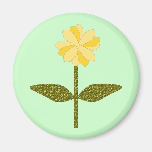 Íman Magnet da Flor Amarelo (Frente)