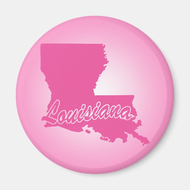 Íman Magnet da Louisiana, Pink State (Frente)