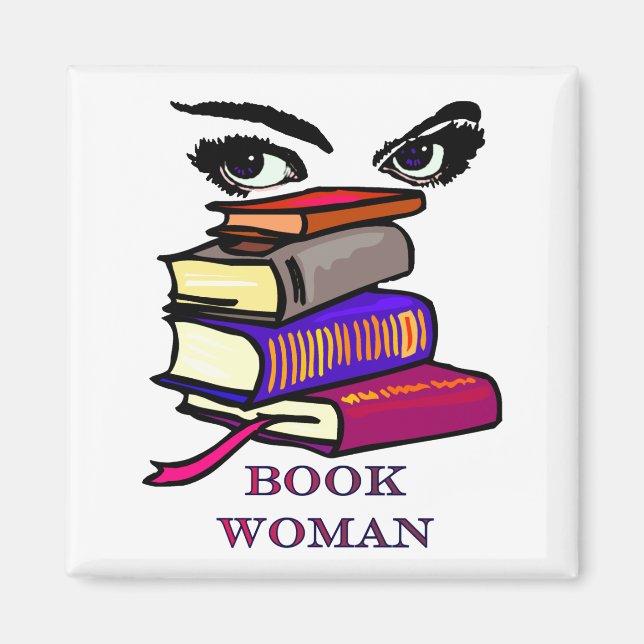 Íman Magnet da Mulher do Livro (Frente)
