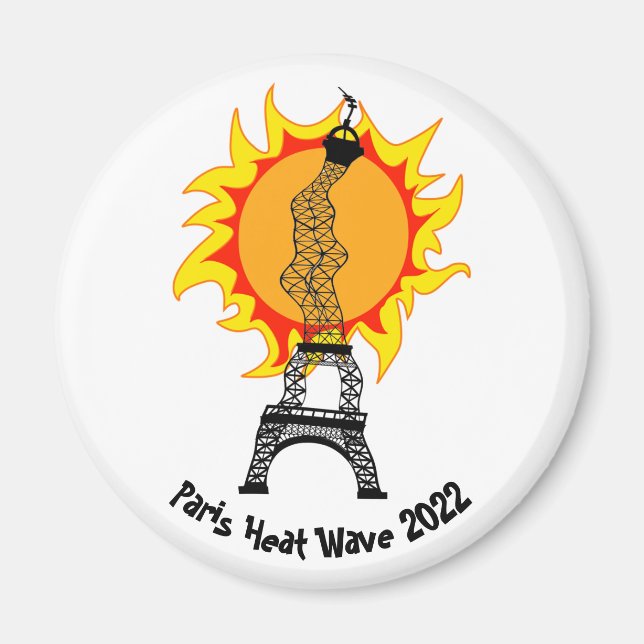 Íman Magnet da Onda de Calor em Paris 2022 (Frente)