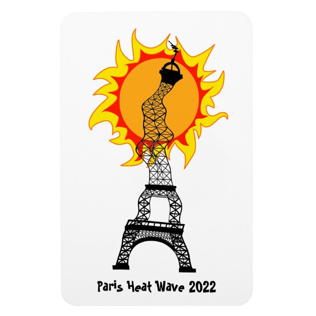 Íman Magnet da Onda de Calor em Paris 2022 (Vertical)