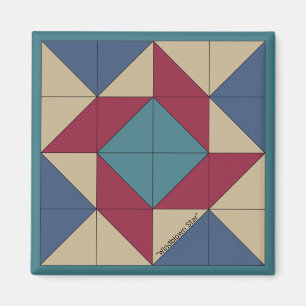 Íman Magnet da pinça da Americana do Mini Barn Quilt