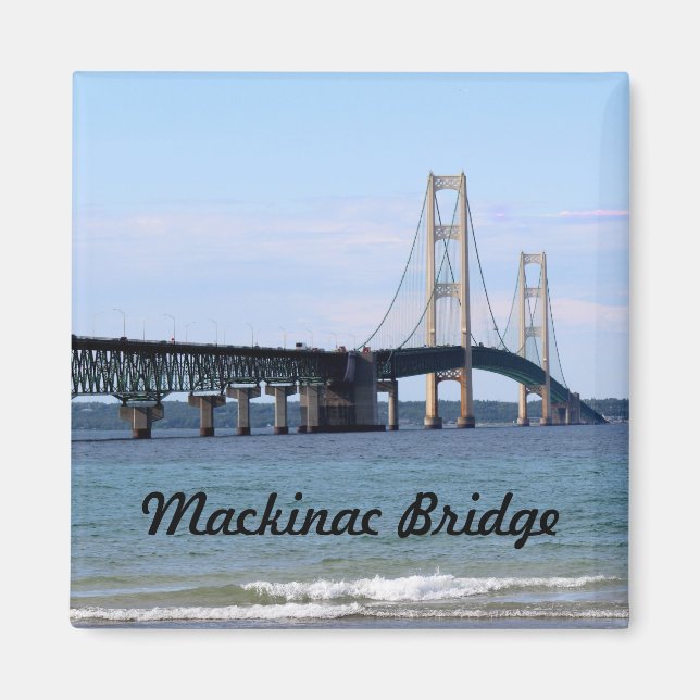 Íman Magnet da ponte Mackinac (Frente)