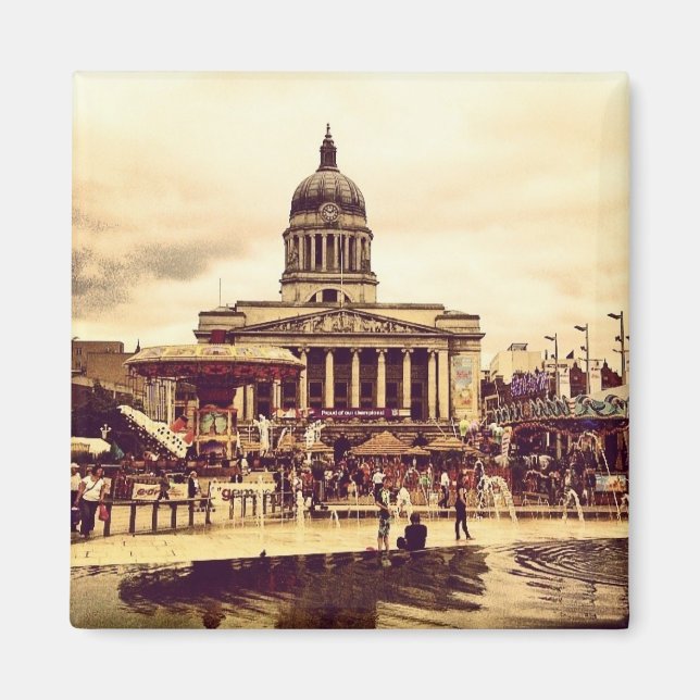 Íman Magnet da praça do mercado de Nottingham (Frente)