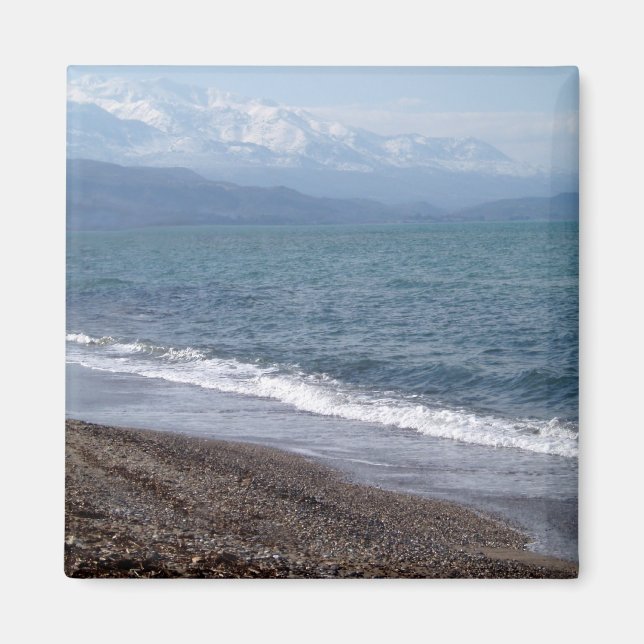 Íman Magnet da praia de inverno (Frente)