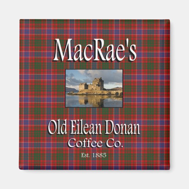 Íman Magnet da velha Eilean Donan Coffee Co. (Frente)