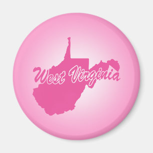 Íman Magnet da Virgínia Ocidental do estado rosa