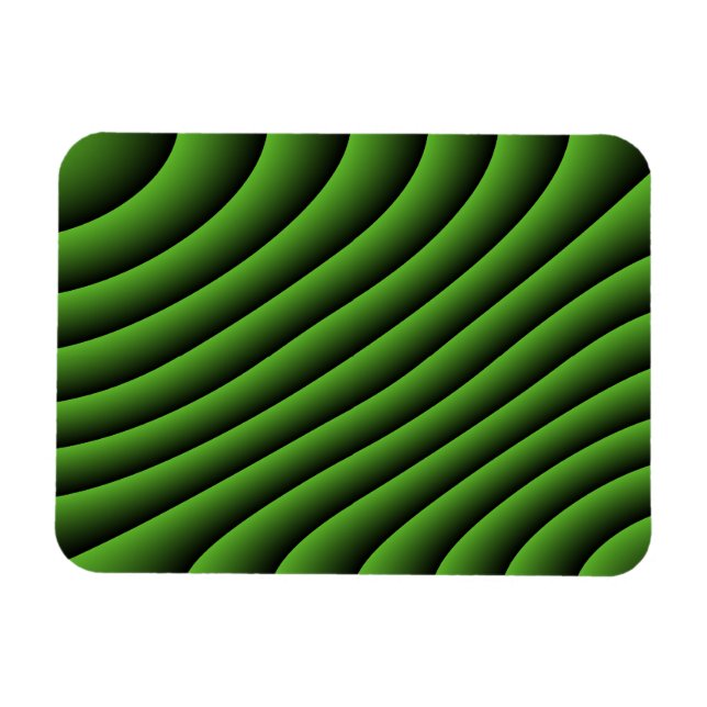 Íman Magnet das linhas verdes hipnóticas (Horizontal)