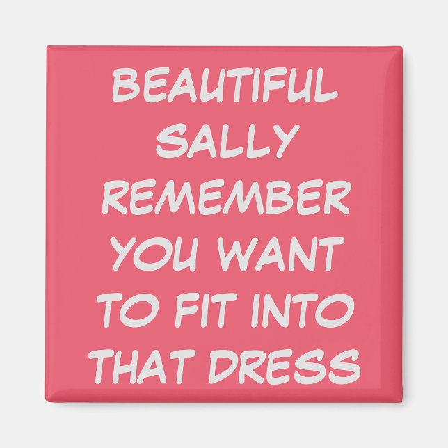 ÍMAN MAGNET DE AJUSTADO DE VESTIDO PERSONAL DE CASAMENT (Frente)