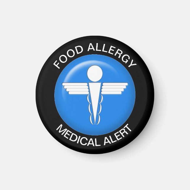 Íman Magnet de Alerta de Alergia da comida (Frente)