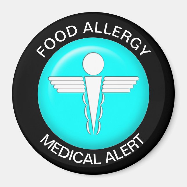 Íman Magnet de Alerta de Alergia da comida (Frente)