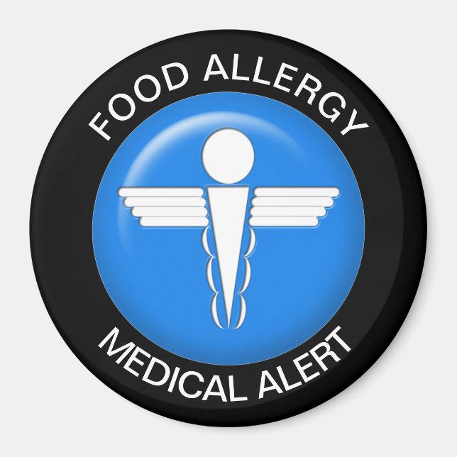Íman Magnet de Alerta de Alergia da comida (Frente)